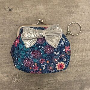 New Sequined Floral Small Coin Purse